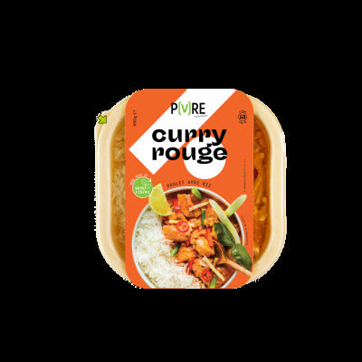 TopsFood Pure Curry Rouge poulet avec Riz 400g