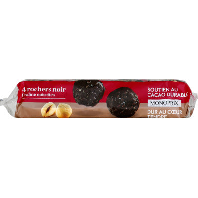 Monoprix Rochers Noir Praliné 140G