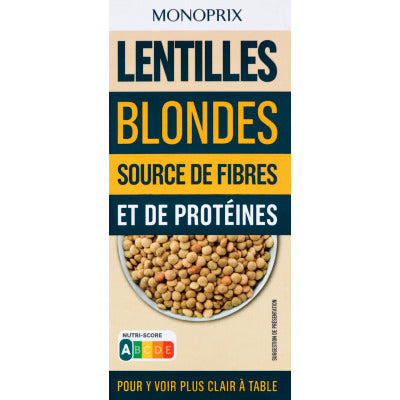 Monoprix Lentilles Blondes 500g