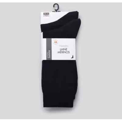 Monoprix Paires De Chaussettes En Laine Mérinos Bleu Marine T.43/46