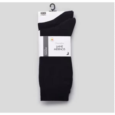 Monoprix Paires De Chaussettes En Laine Mérinos Bleu Marine T.39/42