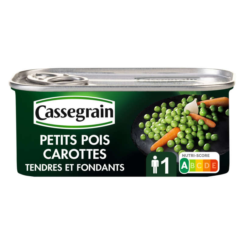 Cassegrain Petits Pois & Carottes Sélection Tendres et Fondants 130g