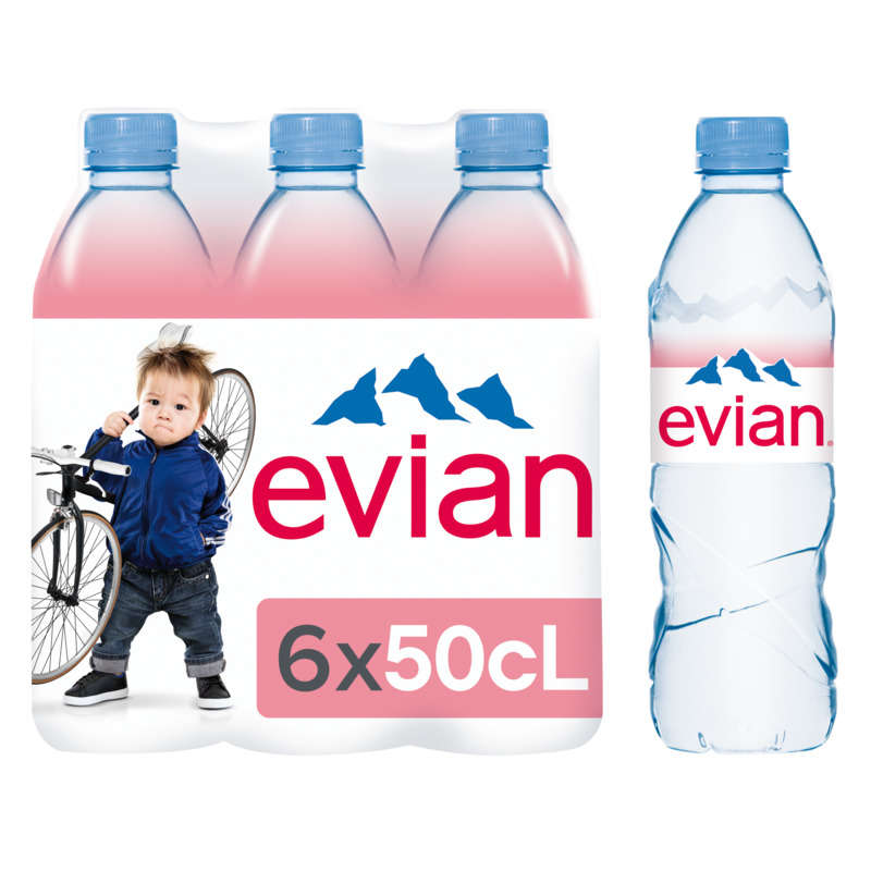 Evian eau minérale naturelle 6x50cl