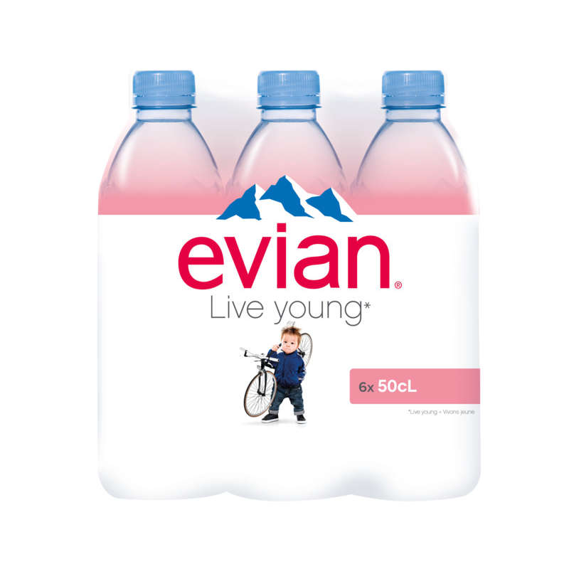 Evian eau minérale naturelle 6x50cl