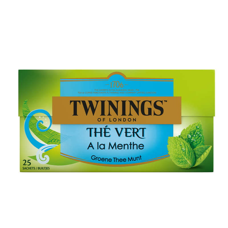 Twinings Thé Vert Menthe 25 Sachets 37,5G