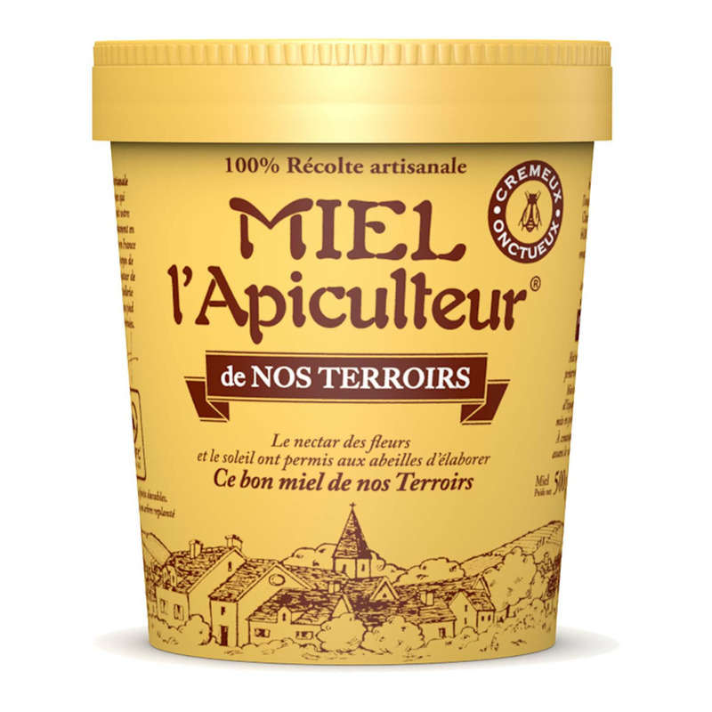 Miel l'Apiculteur®_Miel de nos Terroirs Crémeux Pot Carton 500g