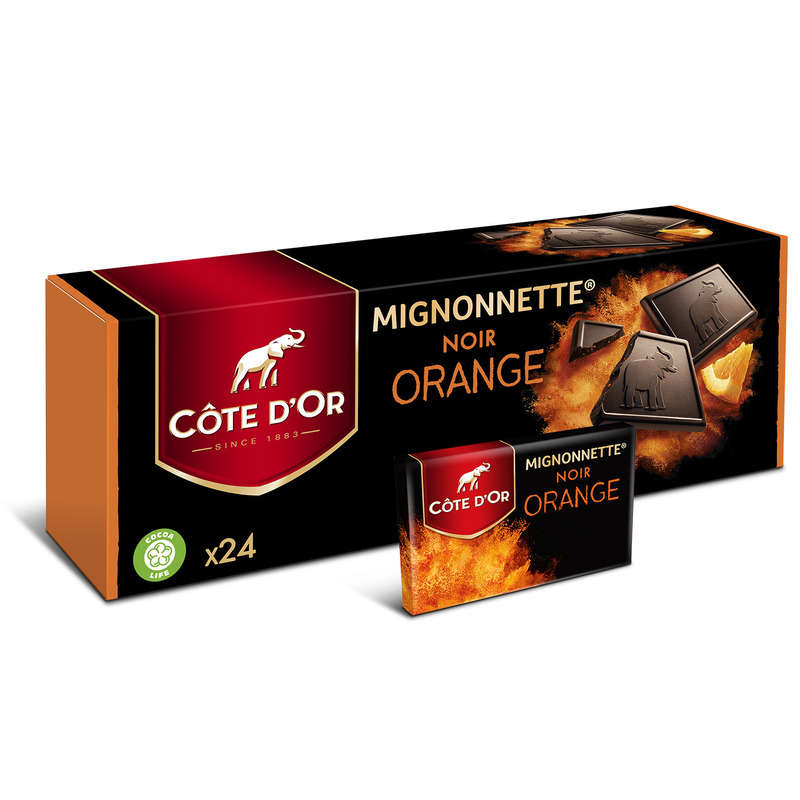 Côte d'Or Mignonnettes Tablette Chocolat Noire Orange 24x10g