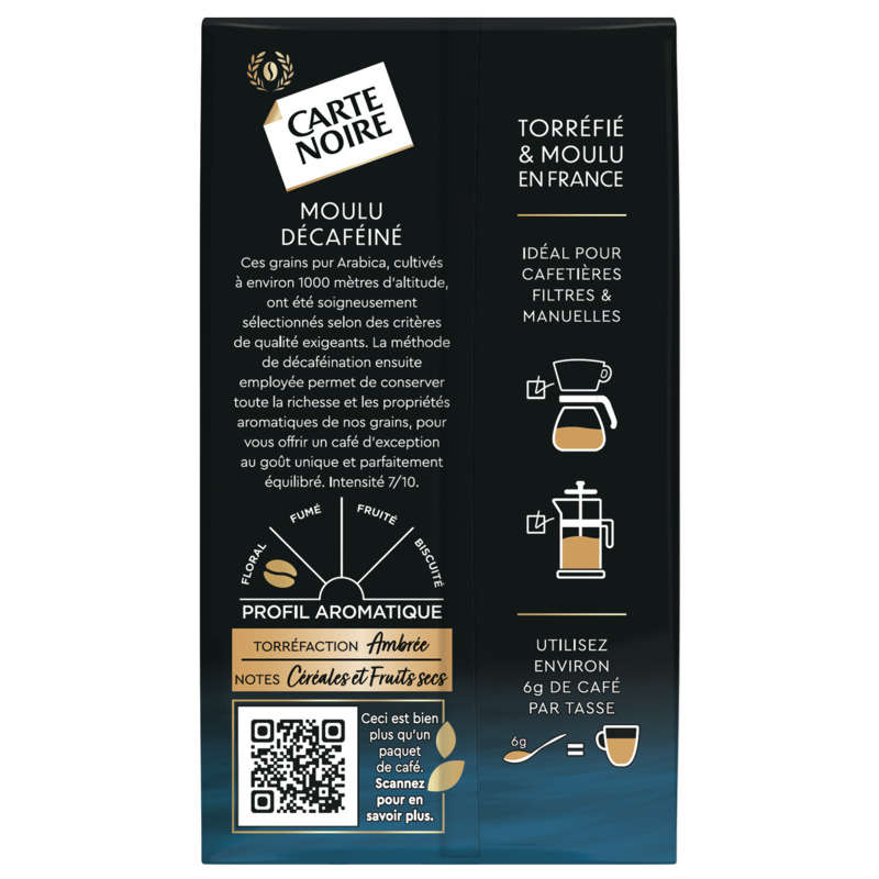 Carte Noire Café Pur Arabica Décaféiné 250g