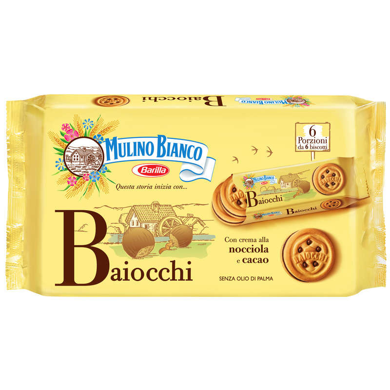 Mulino Bianco Biscuits Fourrés Crèmes De Cacao Et Noisette 336G