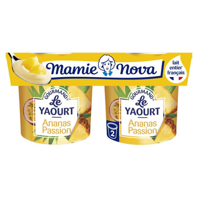 Mamie Nova Yaourt Ananas Passion 2x150g