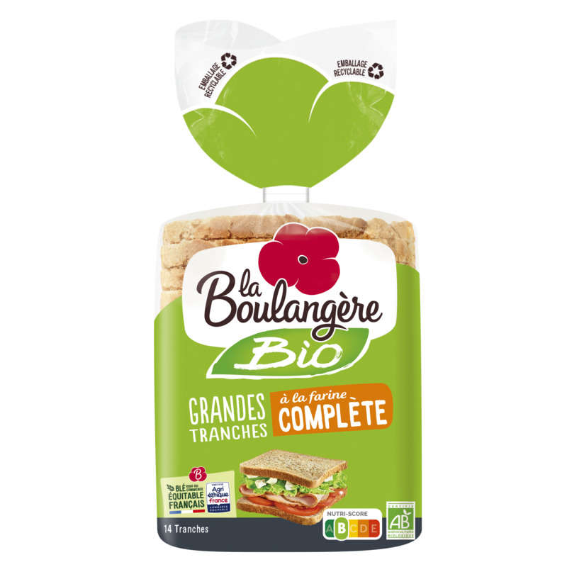 La Boulangère Pain de mie complet Bio 500g