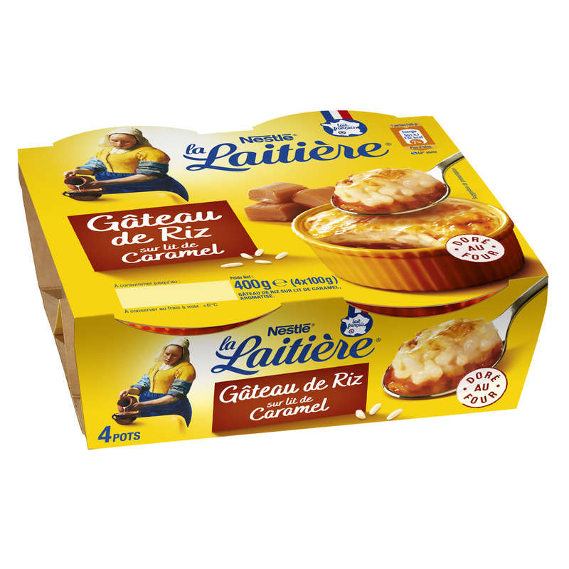 LA LAITIERE Gâteaux de riz caramel 4 x 100g