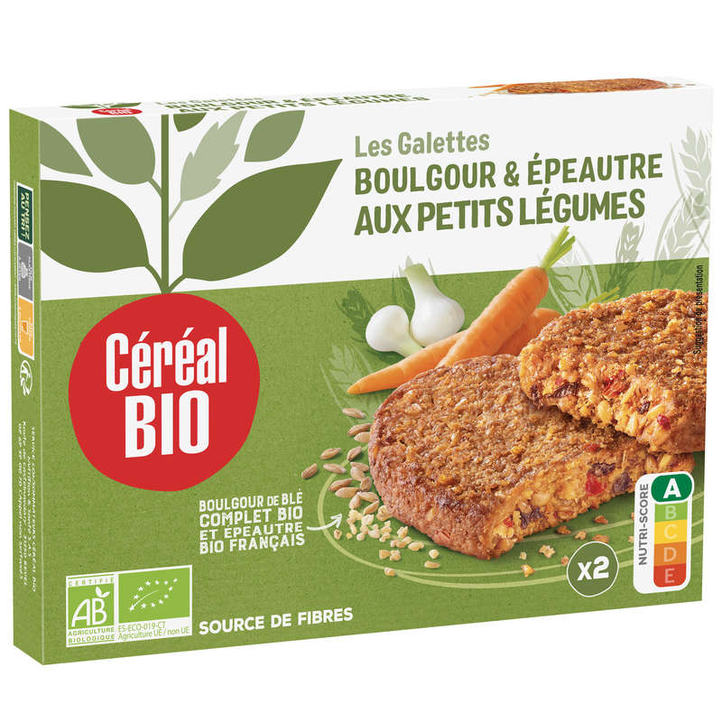 Cereal Bio Galettes Épeautre Et Boulghour Aux Petits Légumes, Sans Viande Bio 200G