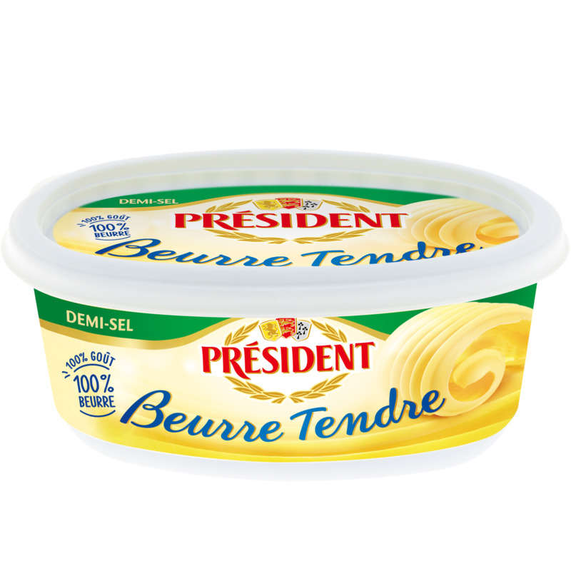 Président Beurre Tendre Demi Sel Beurrier 250g