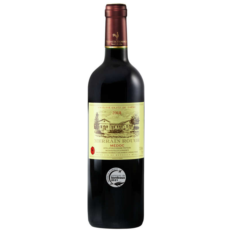 Merrain Rouge Médoc Aop, Rouge 75cl