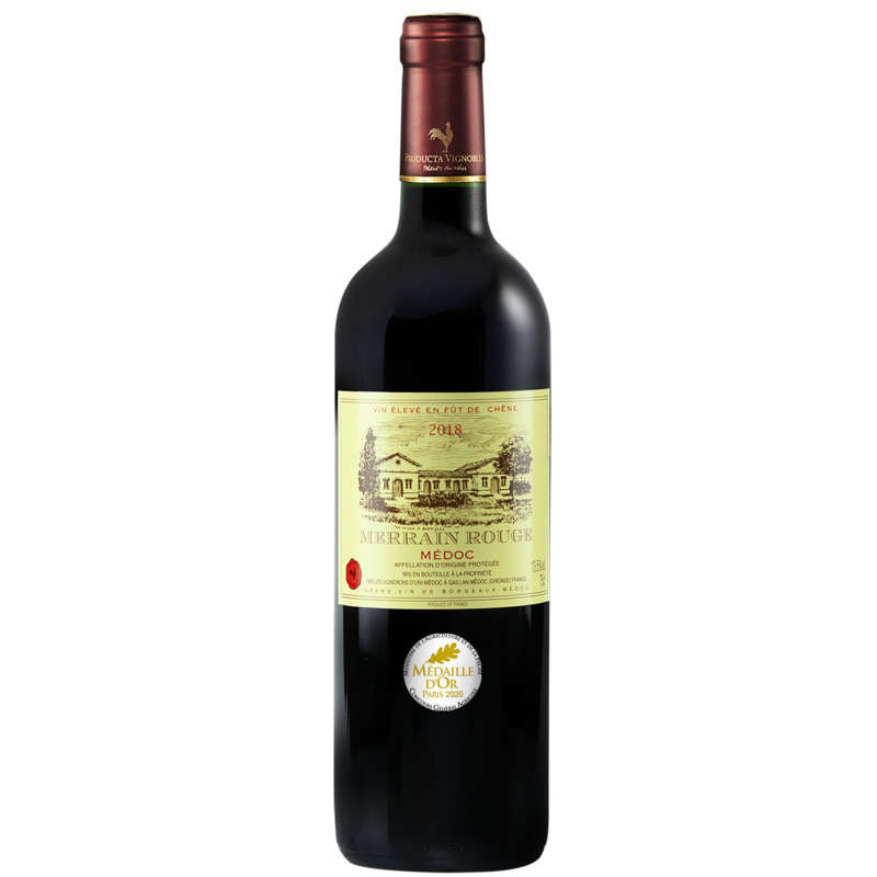 Merrain Rouge Médoc Aop, Rouge 75cl