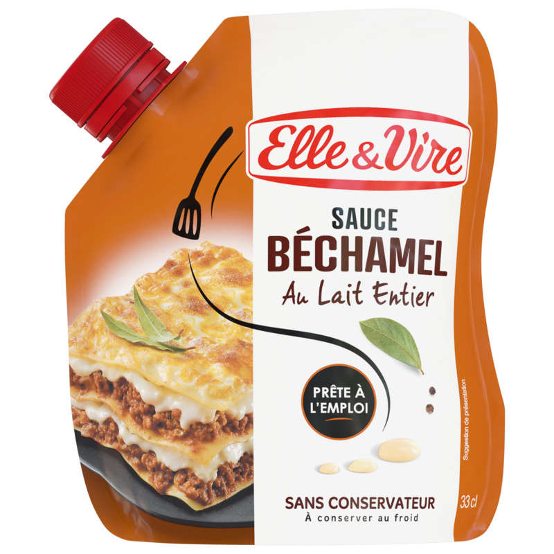 Elle&Vire Sauce béchamel au lait entier format poche 33cl