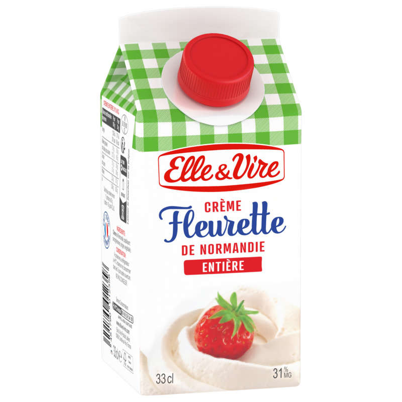 Elle&Vire Crème fleurette de Normandie entière 33cl