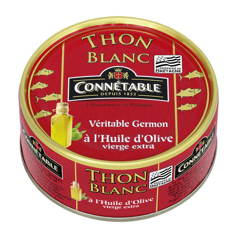 Connétable Thon Blanc Véritable Germon À L'Huile D'Olive Vierge Extra 104G