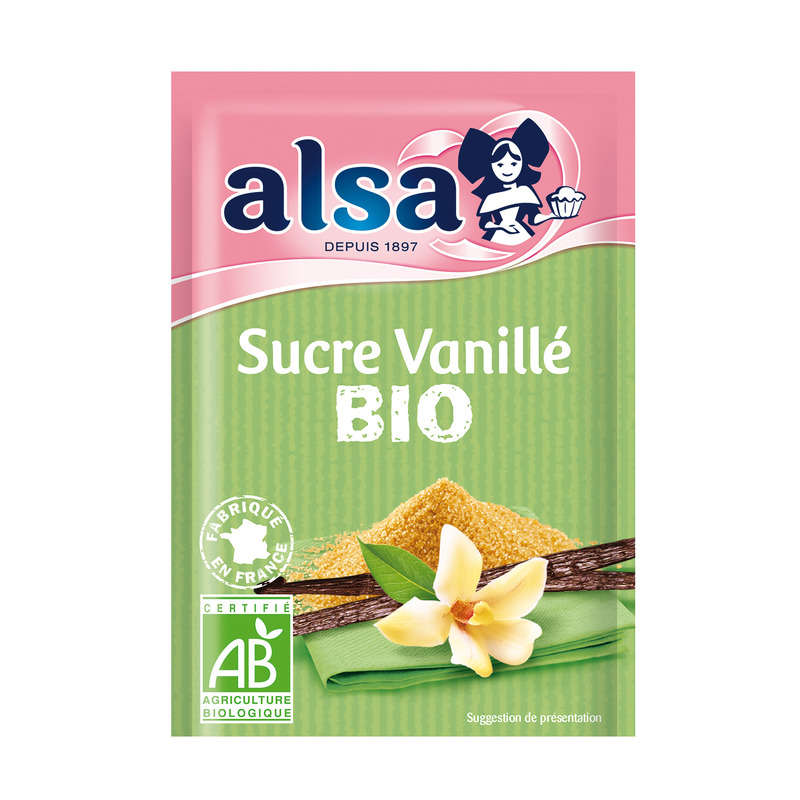 Alsa Sucre Vanillé Bio Equitable 6 Sachets 45g