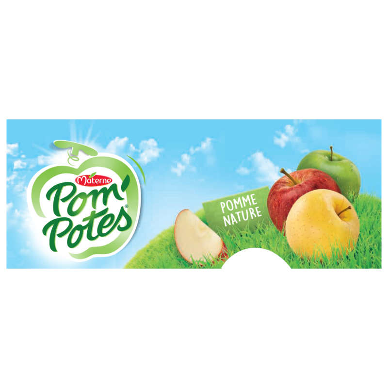 Pom'potes compote pomme nature le pack de 4x90g