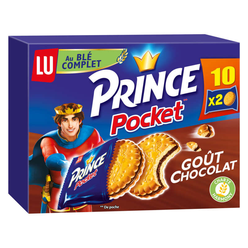 Lu Prince Biscuits fourrés au Chocolat Pocket 400g