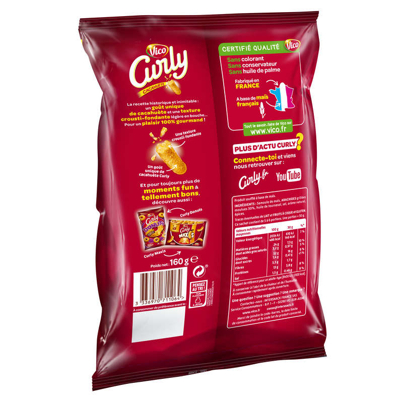 Curly à la cacahuète 160g