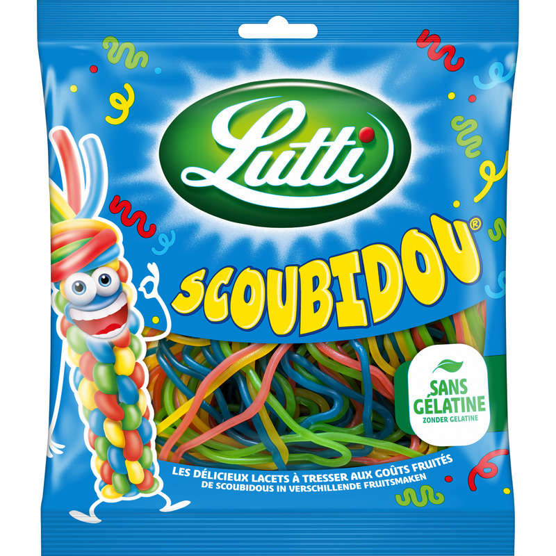 Lutti Bonbons Scoubidou aux goûts fruités 200g