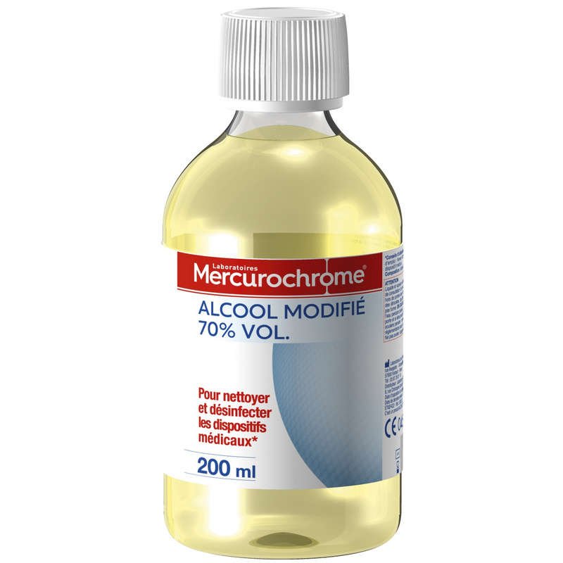 Mercurochrome Alcool modifié 70% vol 200ml