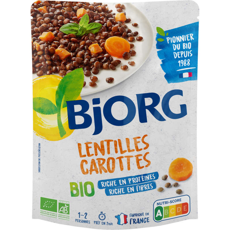 Bjorg Lentilles & carottes, bio 250g