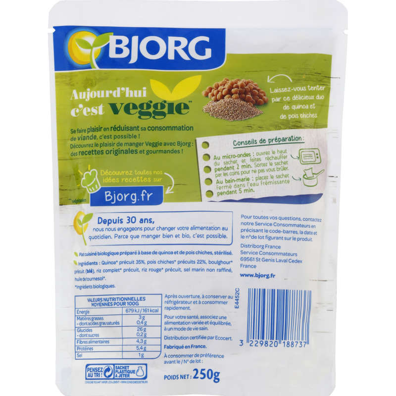 Bjorg Quinoa & pois chiches, bio 250g