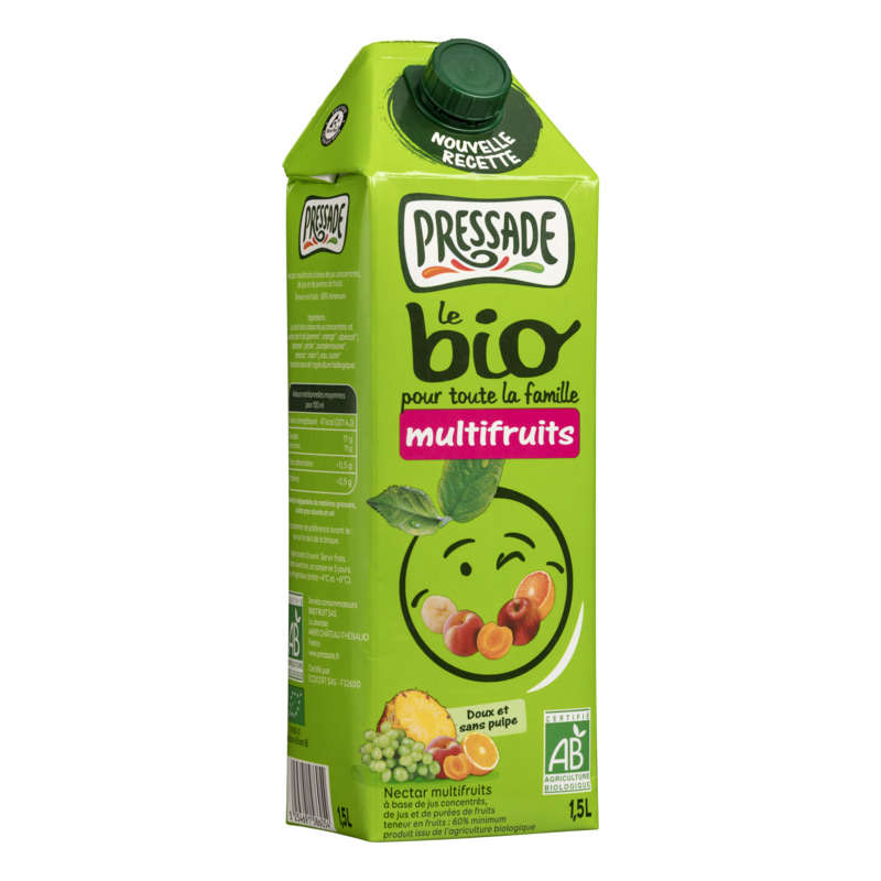 Pressade Nectar De Fruits À Base De Concentrés Et Purées De Fruits Bio 1,5L