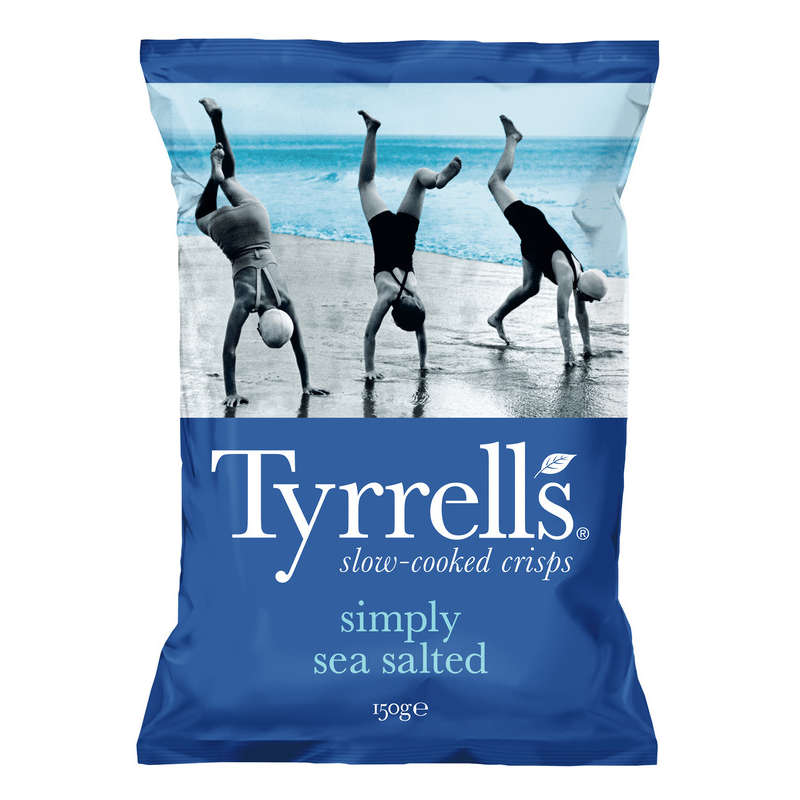 Tyrrell's Chips de pommes de terre au sel de mer 150g