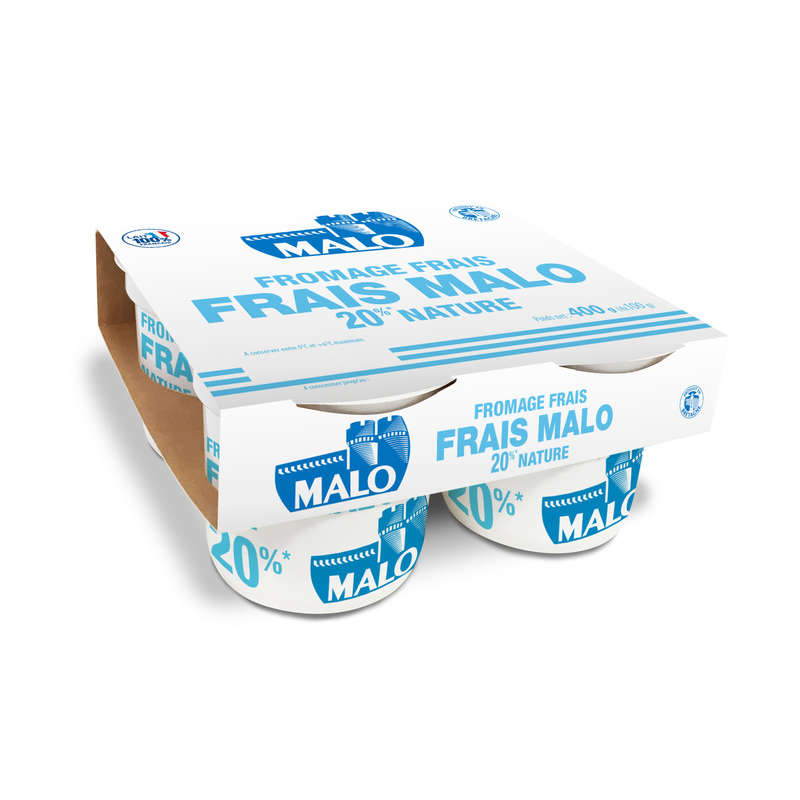 Malo Fromage Frais 20 % nature 4x100g