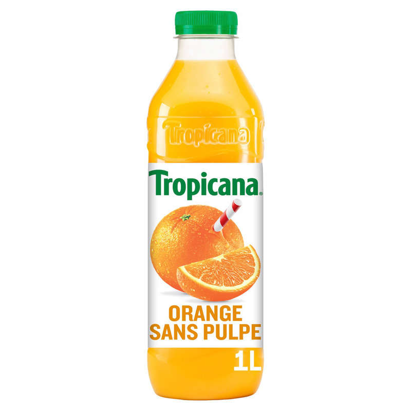 Tropicana Pur Jus D'Orange Sans Pulpe La Bouteille De 1L