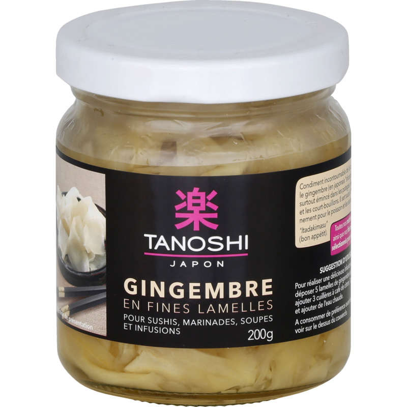 Tanoshi Japon Gingembre en Fines Lamelles 200g