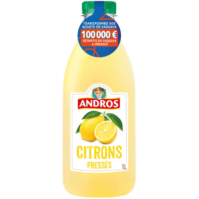 Andros Citrons pressés, préparation pasteurisée de fruits 1L