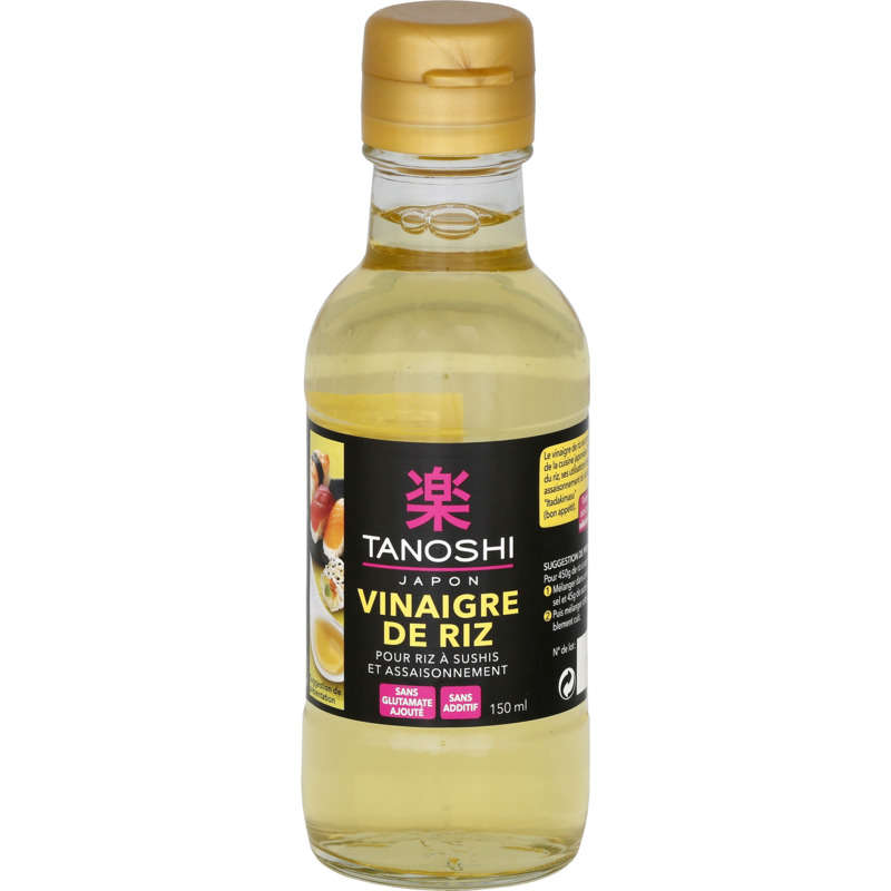 Tanoshi Vinaigre De Riz Pour Riz À Sushis Et Assaisonnement 150Ml