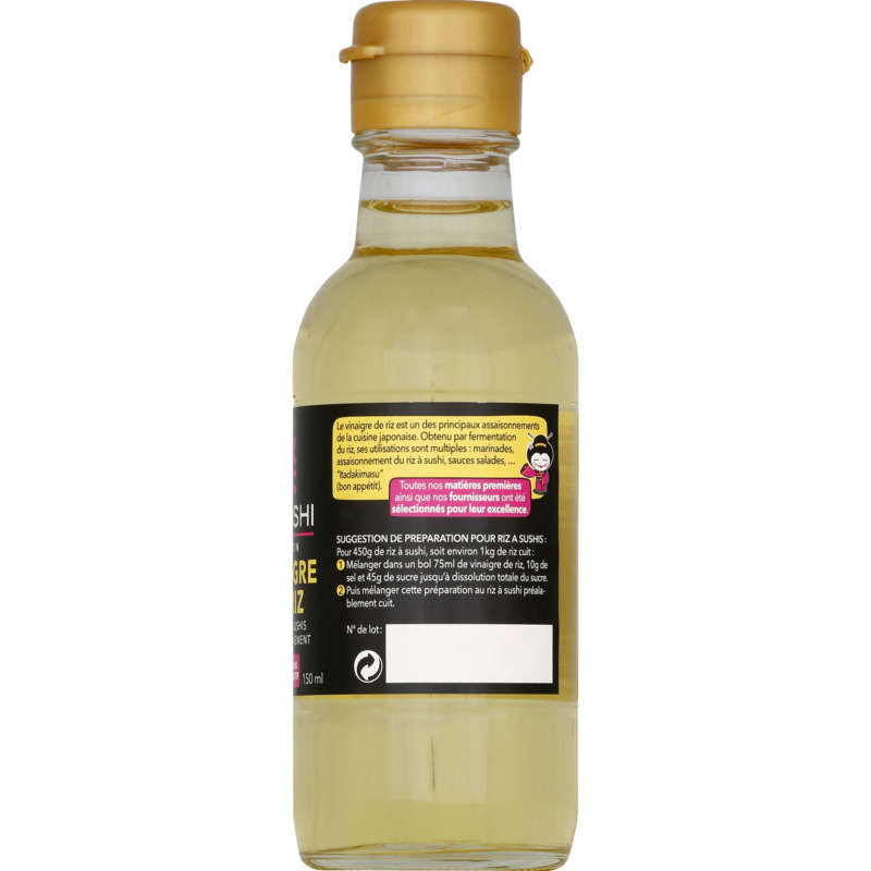 Tanoshi Vinaigre De Riz Pour Riz À Sushis Et Assaisonnement 150Ml