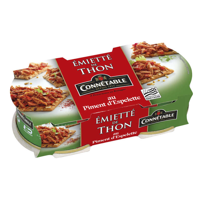 Connétable Emietté De Thon Au Piment D'Espelette 2 X 80G