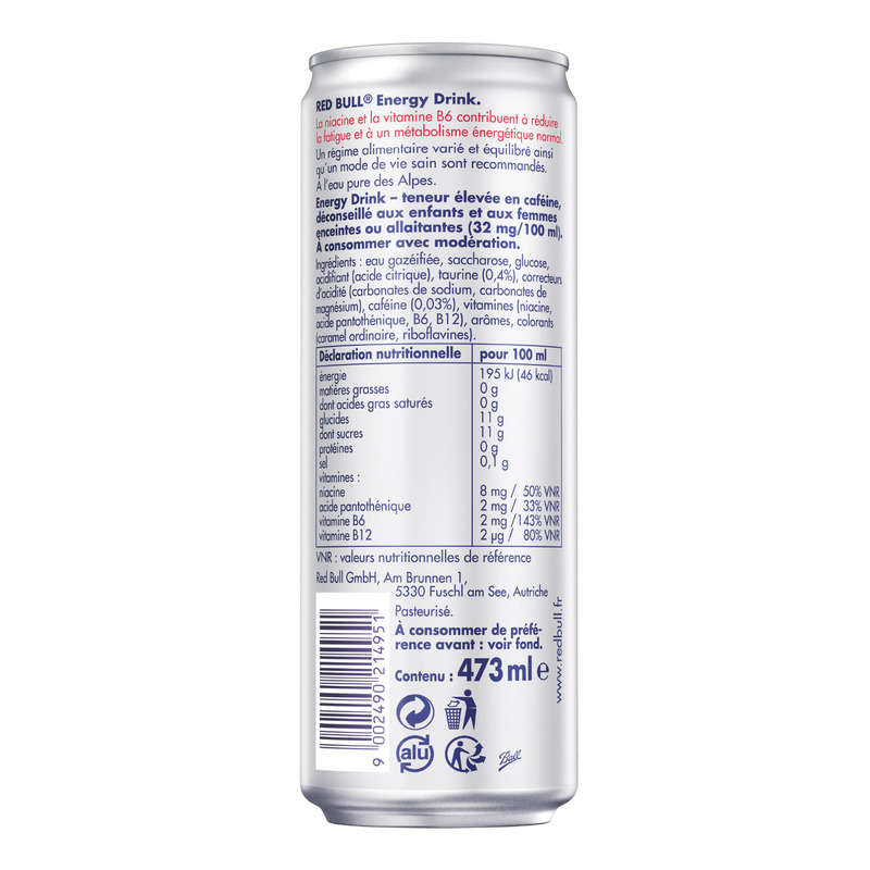 Red Bull Regular Boisson Énergisante La Canette De 473Ml