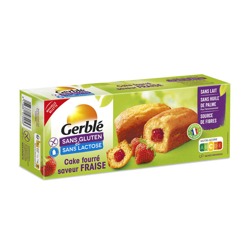 Gerblé Cake fourré à la fraise sans gluten 210g