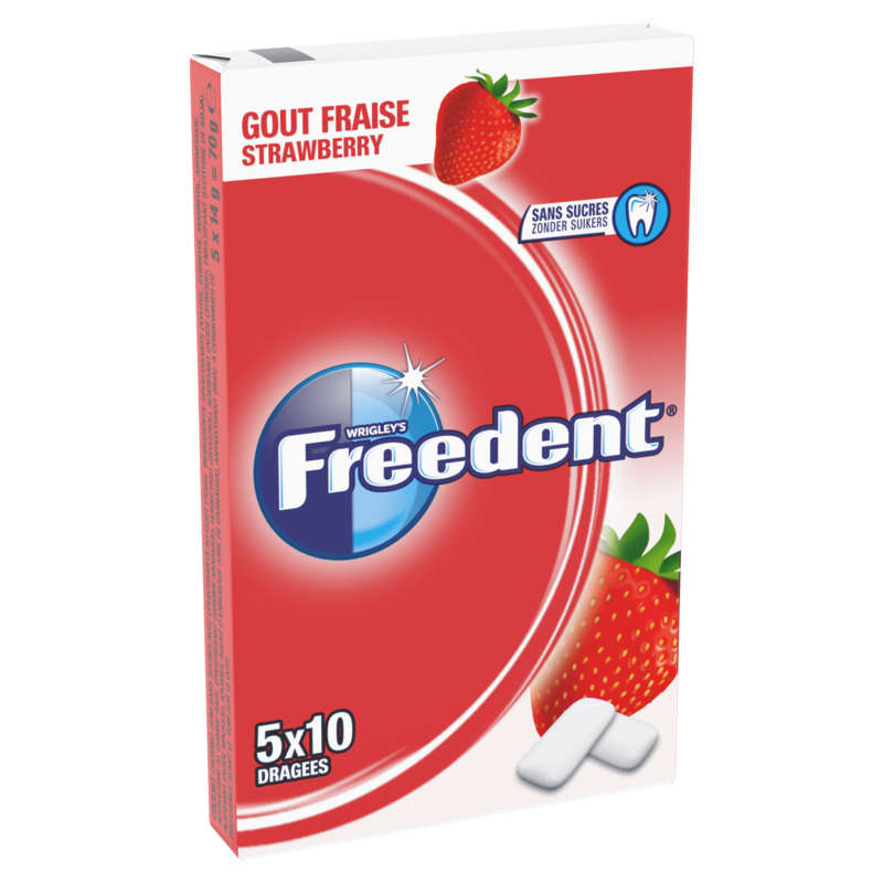 Freedent Fraise 5X10 Dragées 70G