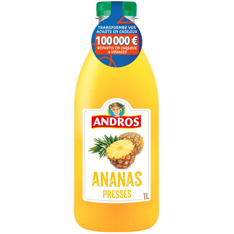 Andros jus de ananas la bouteille de 1L