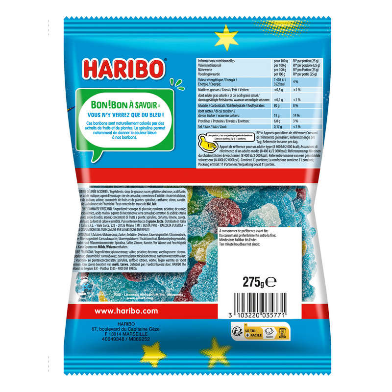 Haribo Bonbons Les Schtroumpfs Pik 275g