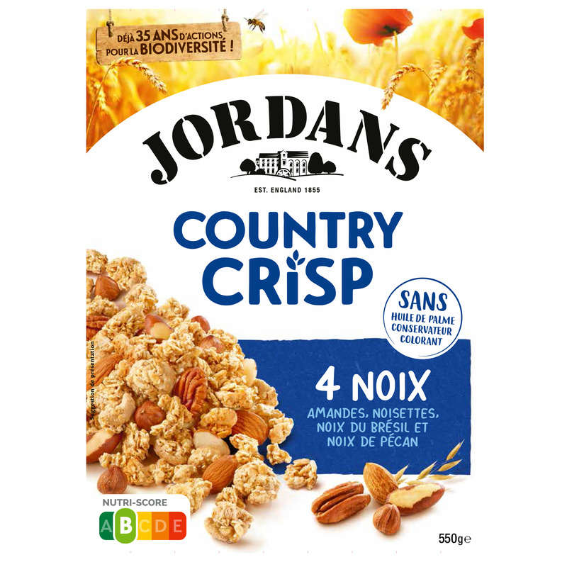 Jordans Céréales Country Crisp 4 Noix 550G