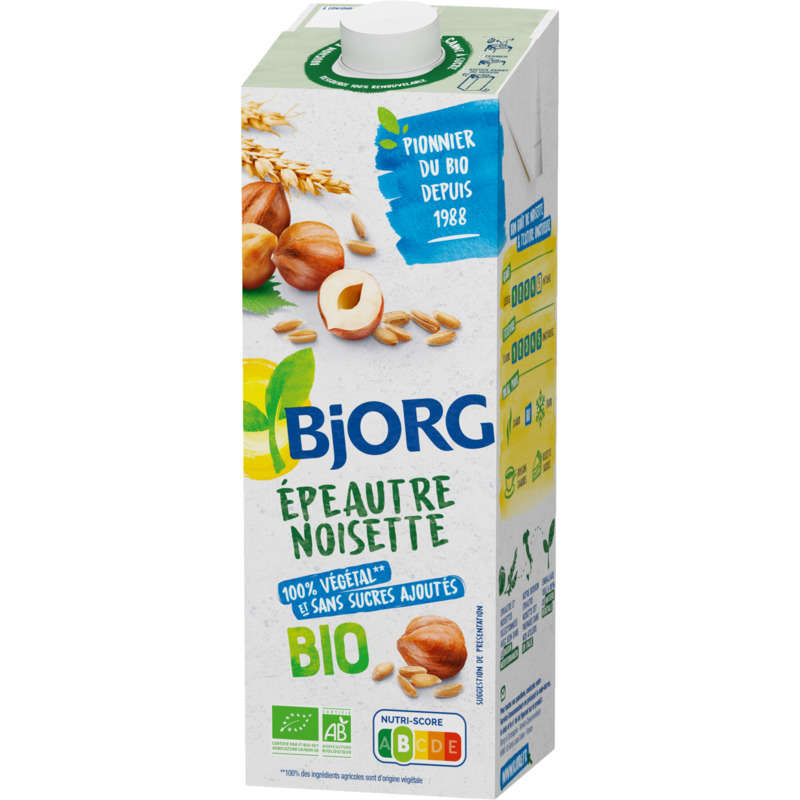 Bjorg Boisson Végétale Épeautre Noisette Bio 1L