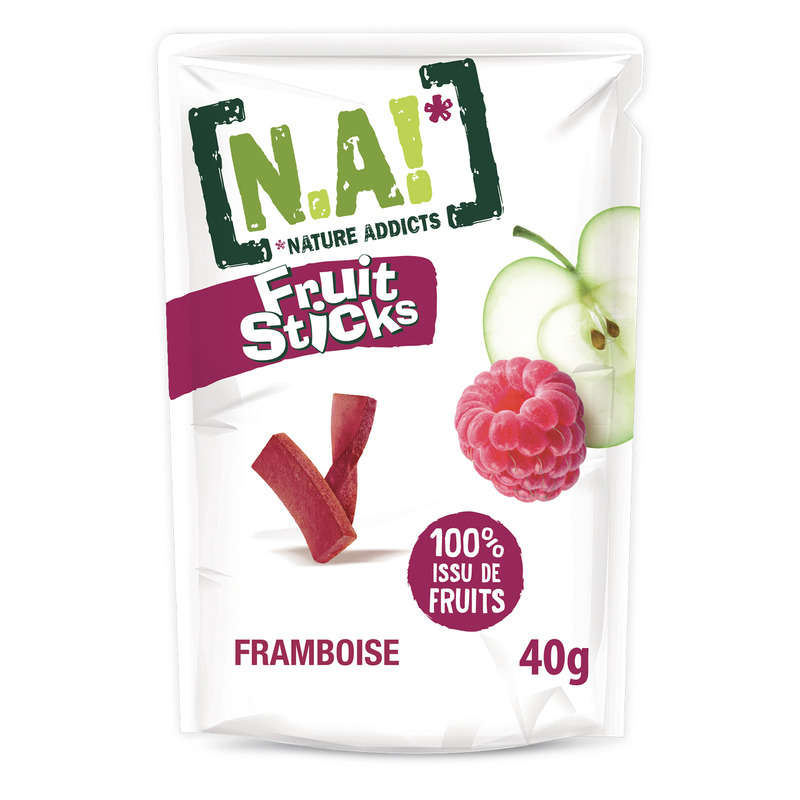 N.A! Sticks De Fruits À Base De Purées Saveur Framboise 40G