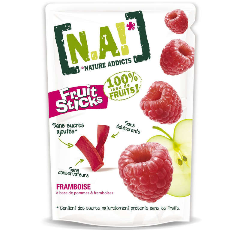 N.A! Sticks De Fruits À Base De Purées Saveur Framboise 40G