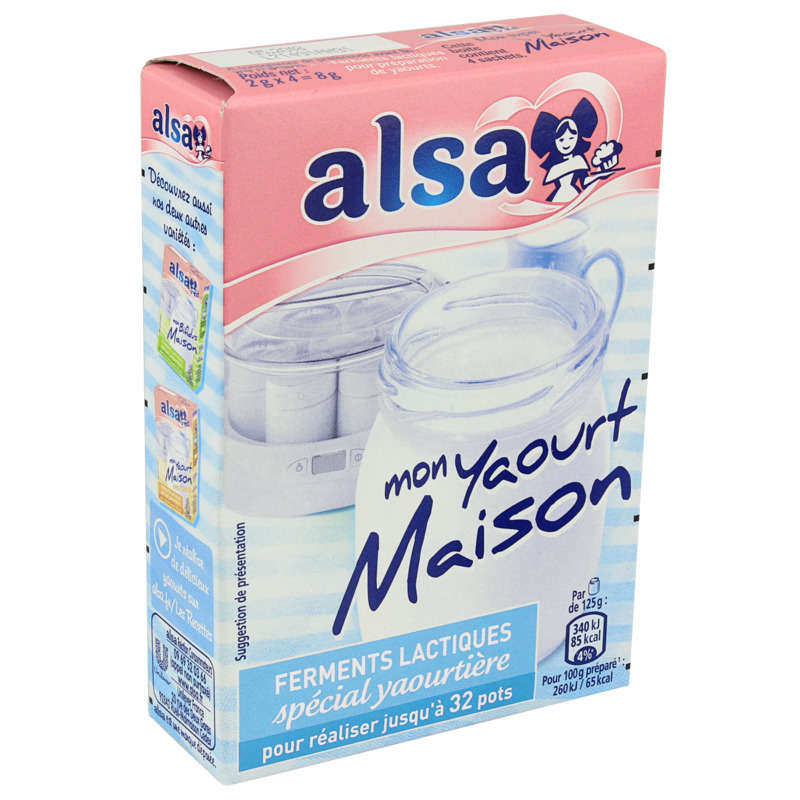 Alsa Préparation Mon Yaourt Maison 4 Sachets 8g